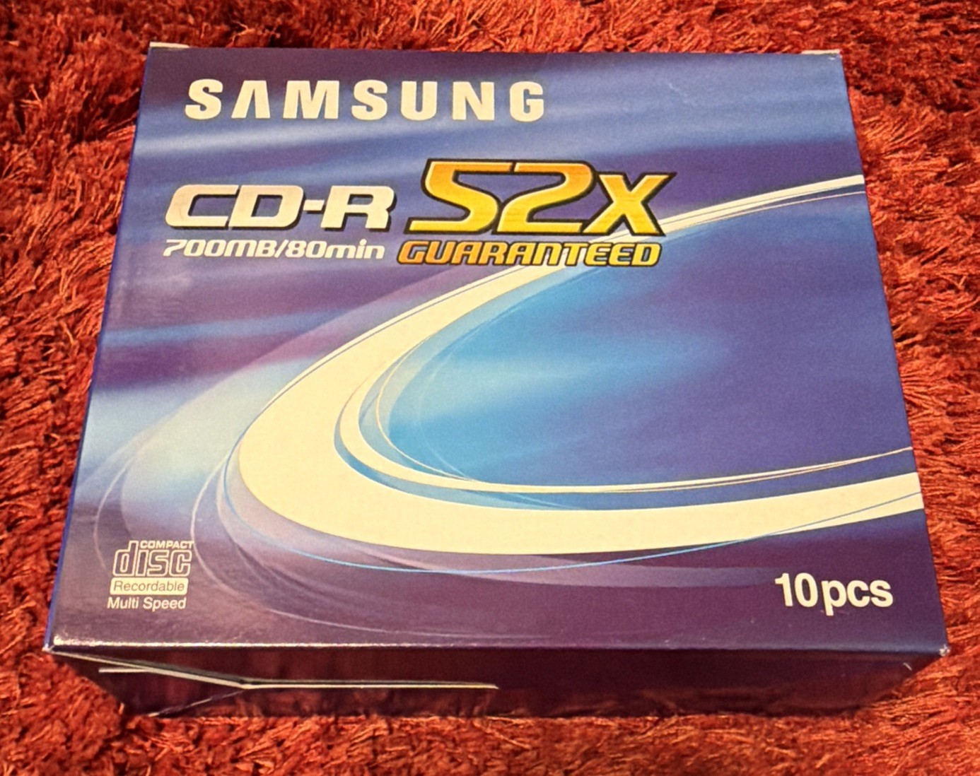 New Samsung CD-R 52X Recordable Muli Speed Discs 700mb/80Min 10Pcs