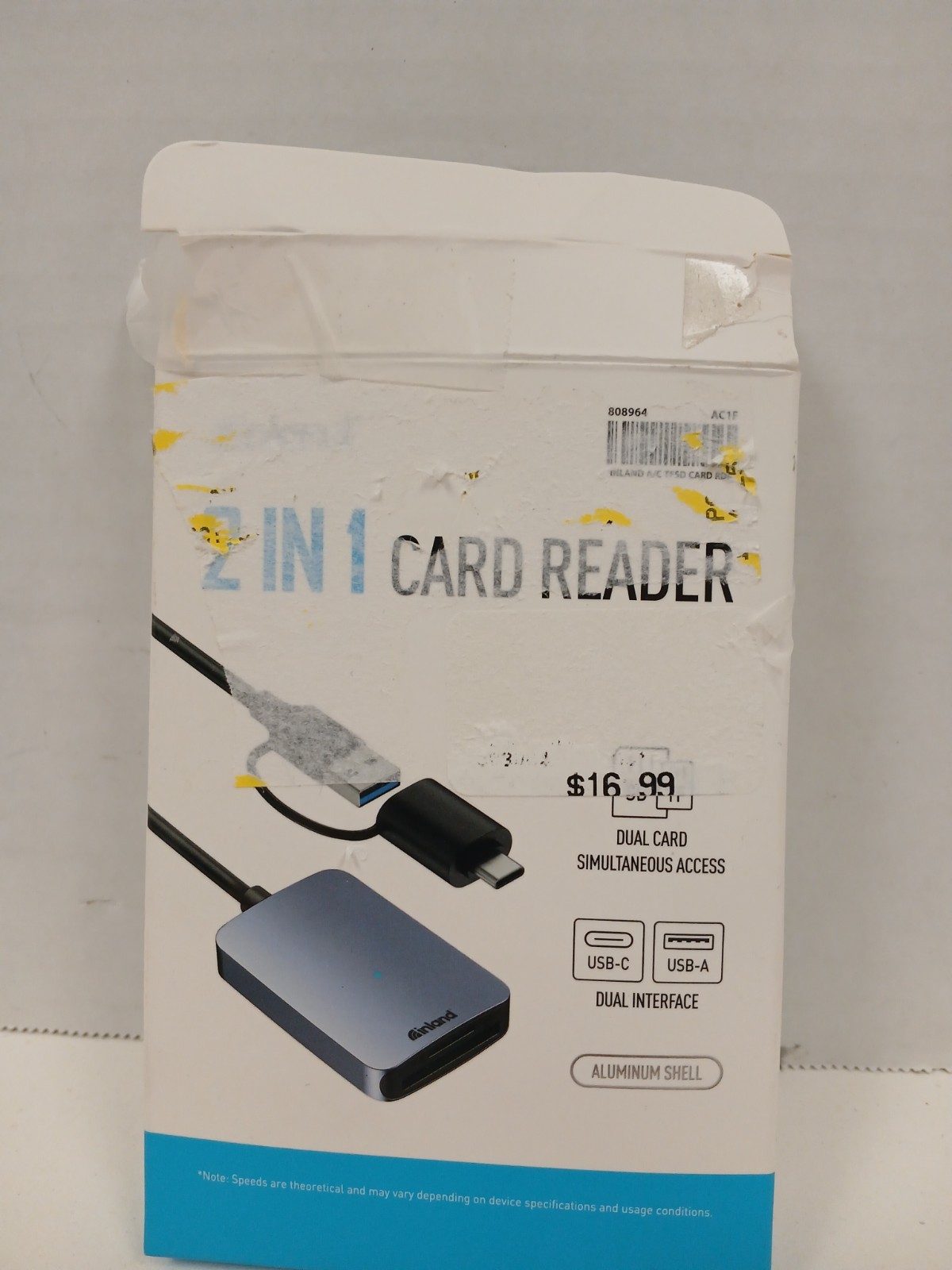 Inland 2-in-1 Card Reader With Dual Interface