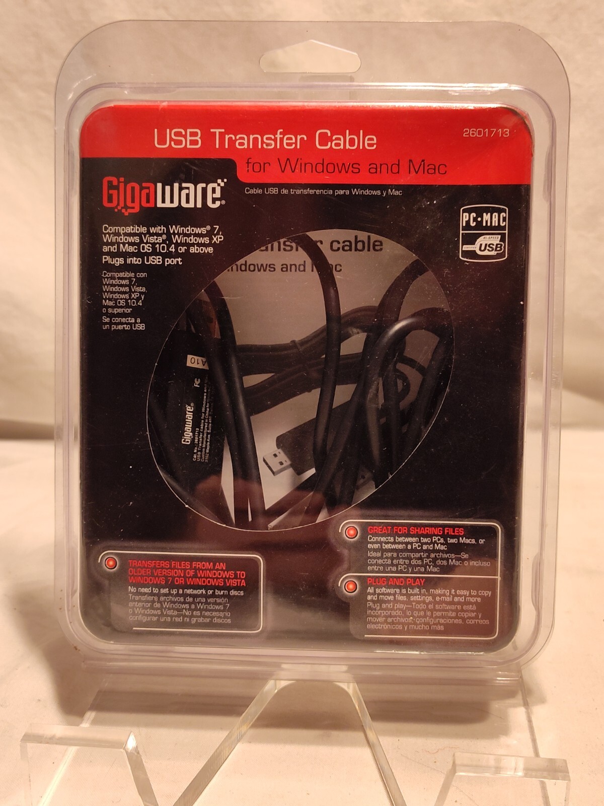 USB Transfer Cable For Windows and Mac 8FT Gigaware