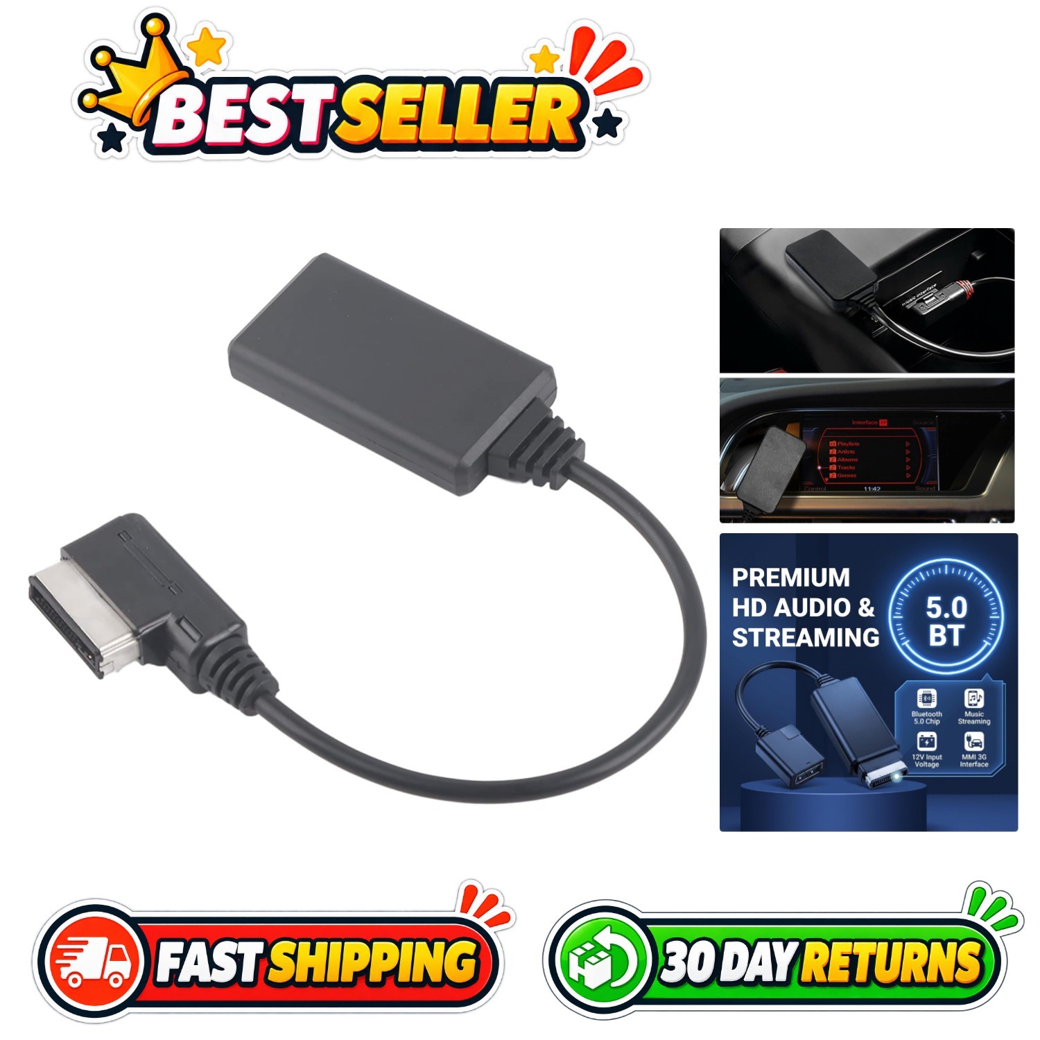 AMI Bluetooth Audio Adapter for Audi A4 A5 A6 Q5 Q7 with MMI Systems