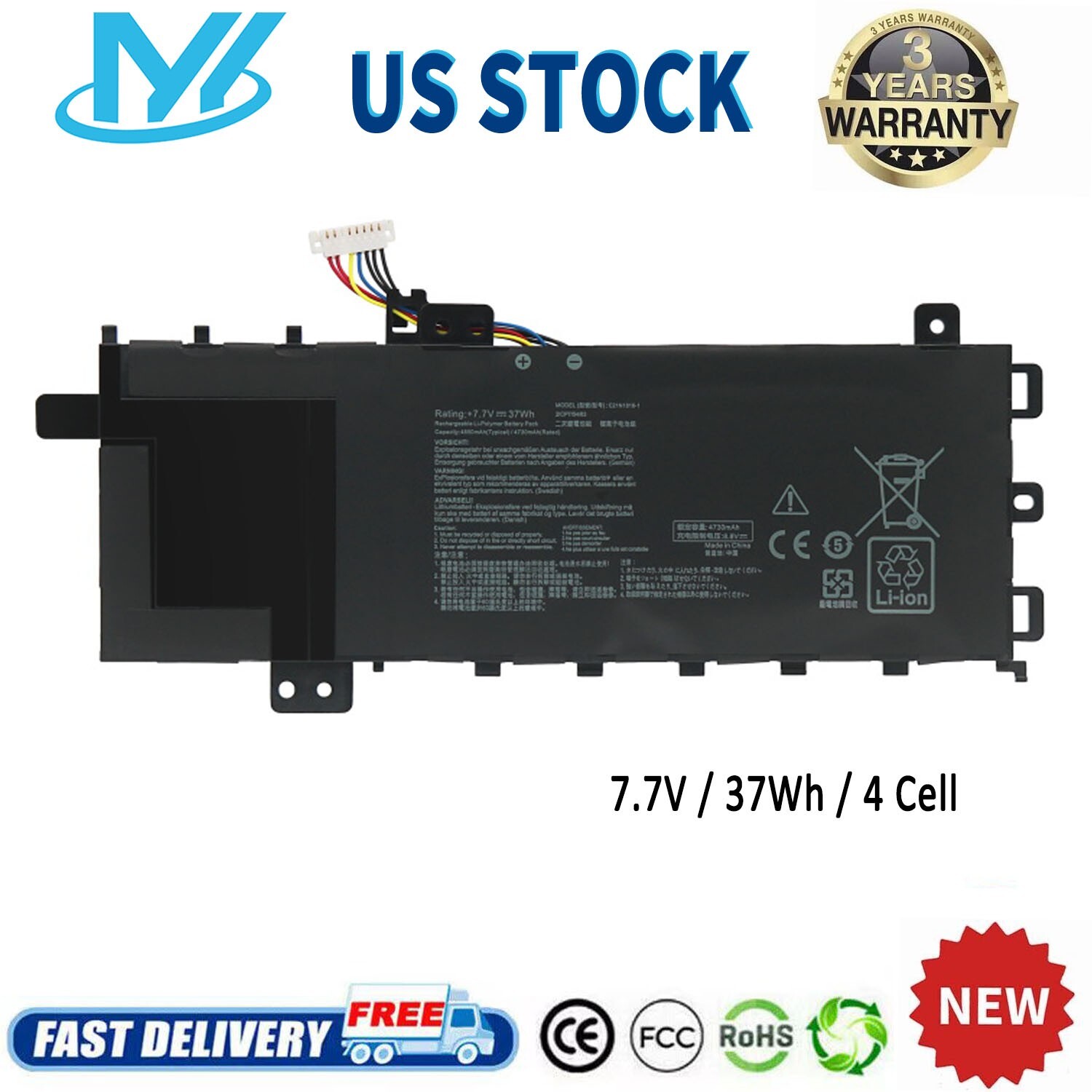 C21N1818-1 Battery For ASUS VivoBook 15 F512DA F512FA F512FB F512FJ F512FL F512J