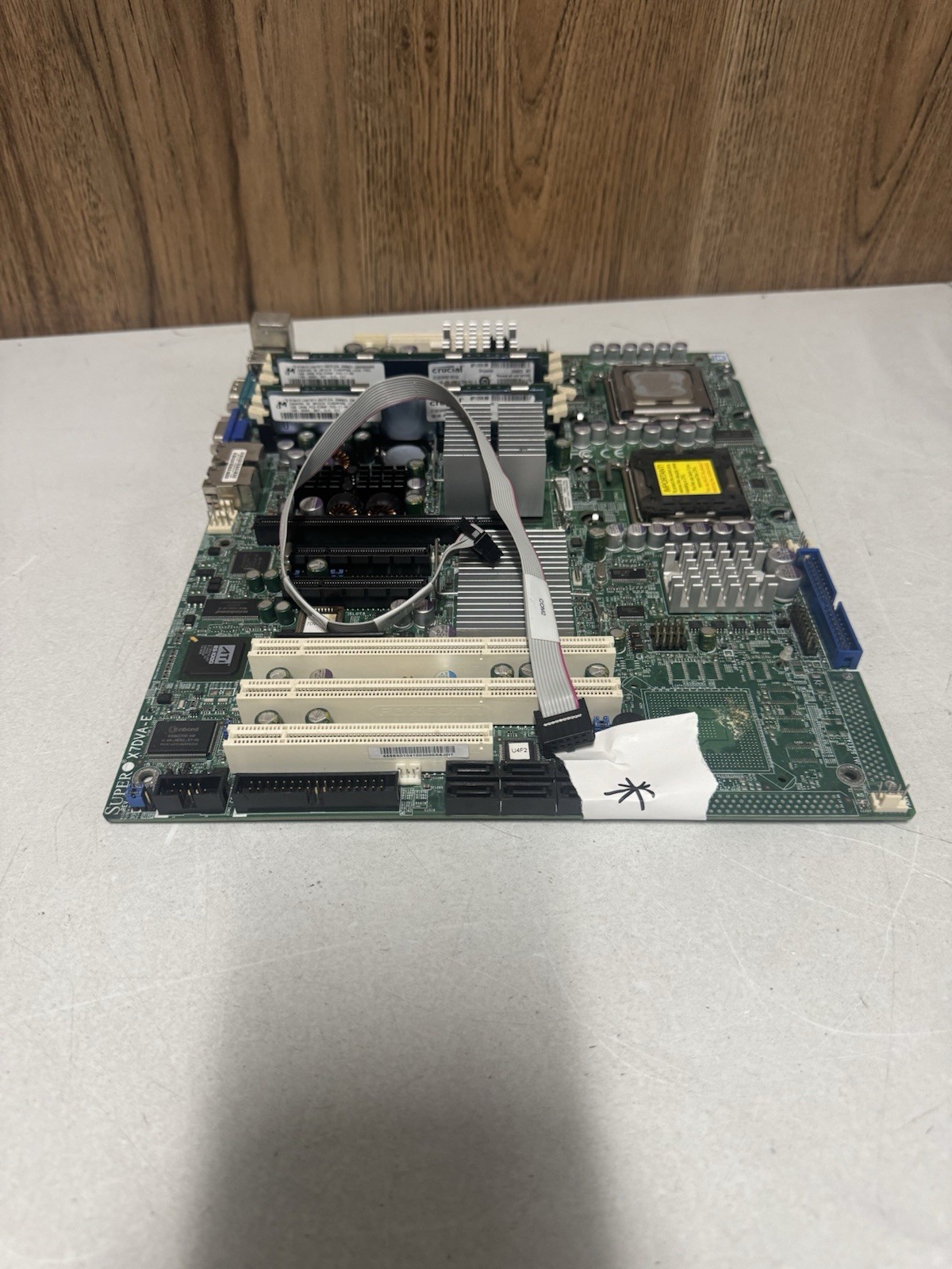 Supermicro X7DVA-E Dual LGA771 Server Motherboard w/ CPU, RAM & Cables Untested
