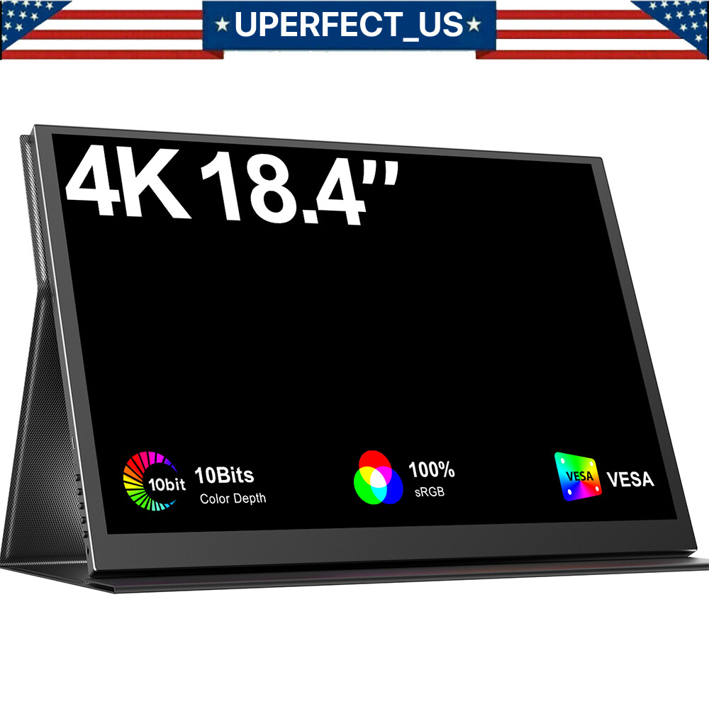 18.5 Inch 2160P Gaming IPS HDR Screen Monitor Portable Screen w/ HDMI USB-C Used