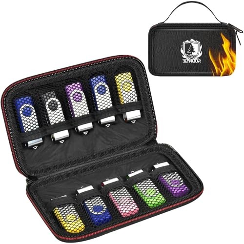 Fireproof Flash Drive Case 10 XL Slots, USB Case Compatible with Normal