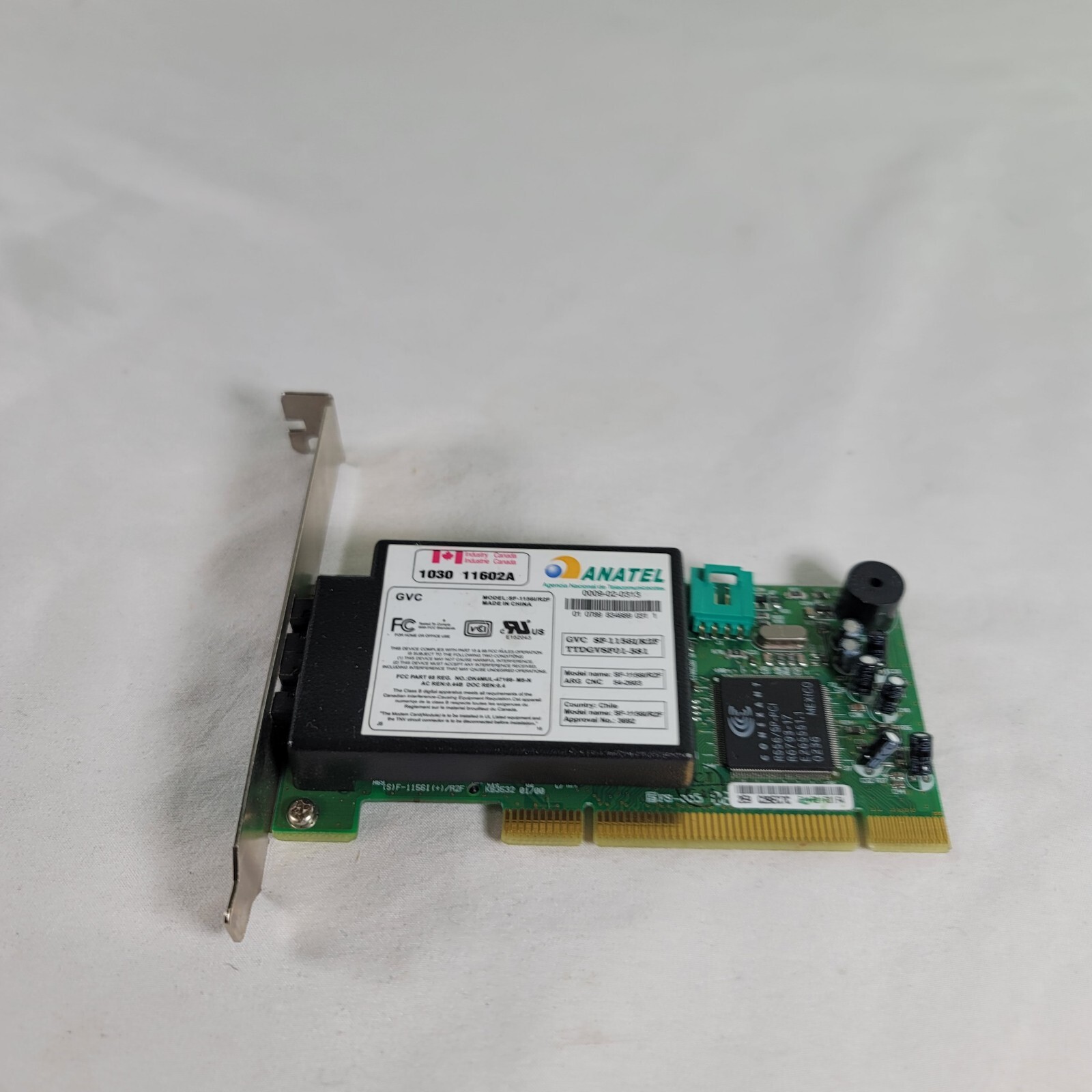 Anatel Dell 8F217 GVC SF-1156/R2F Internal 56K PCI Modem w/ cable