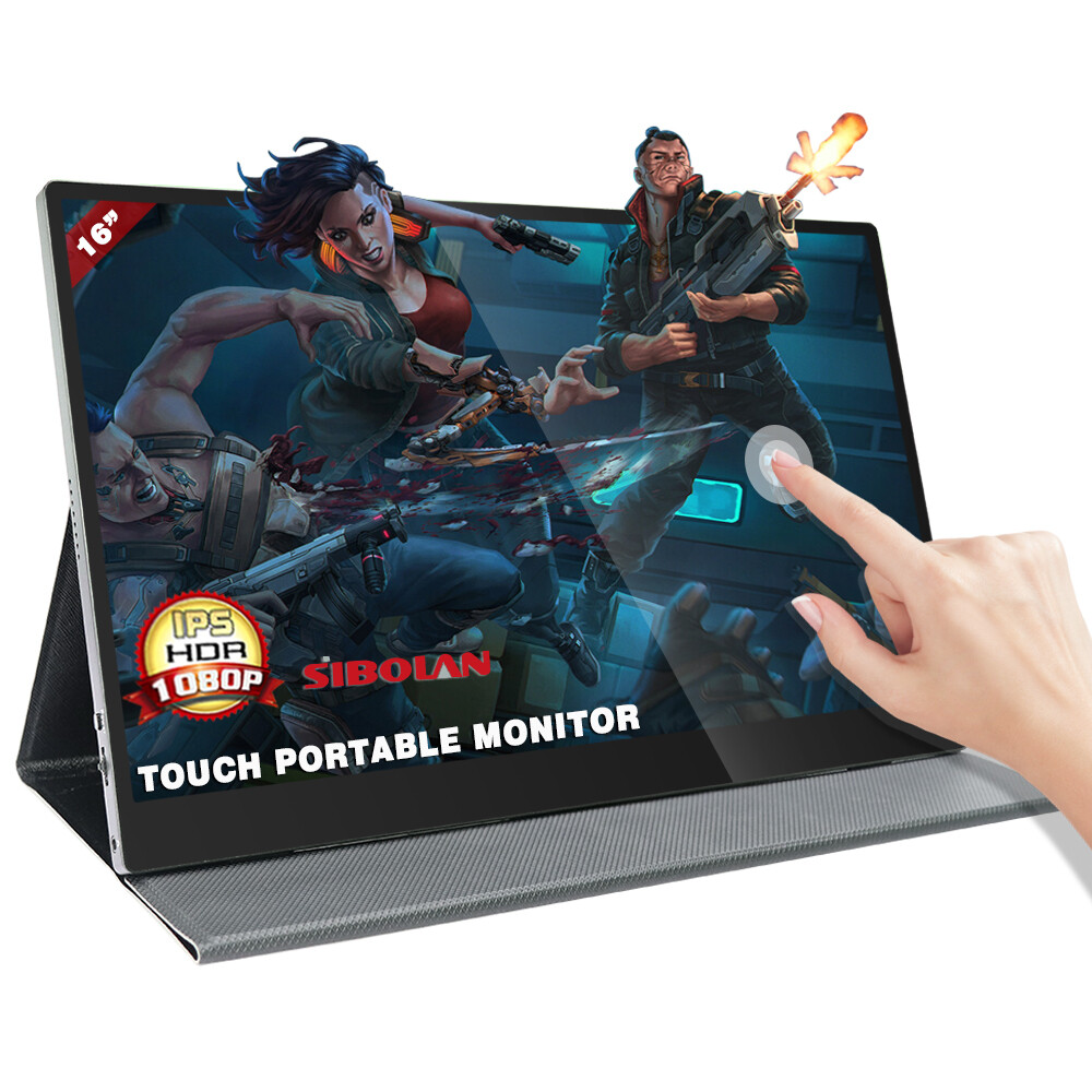 16 inch 1080P USB-C Touch screen Portable Monitor Support PC/NS/Latop with Case