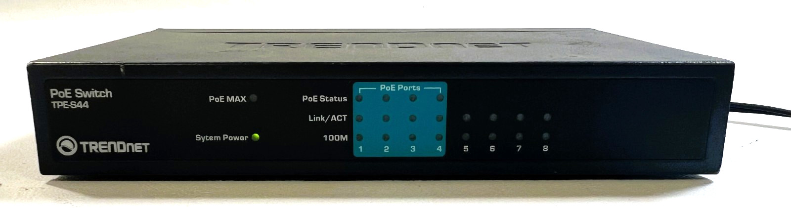TRENDnet TPE-S44 8-Port 10/100Mbps PoE Desktop Network Switch 4 PoE Ports 30W