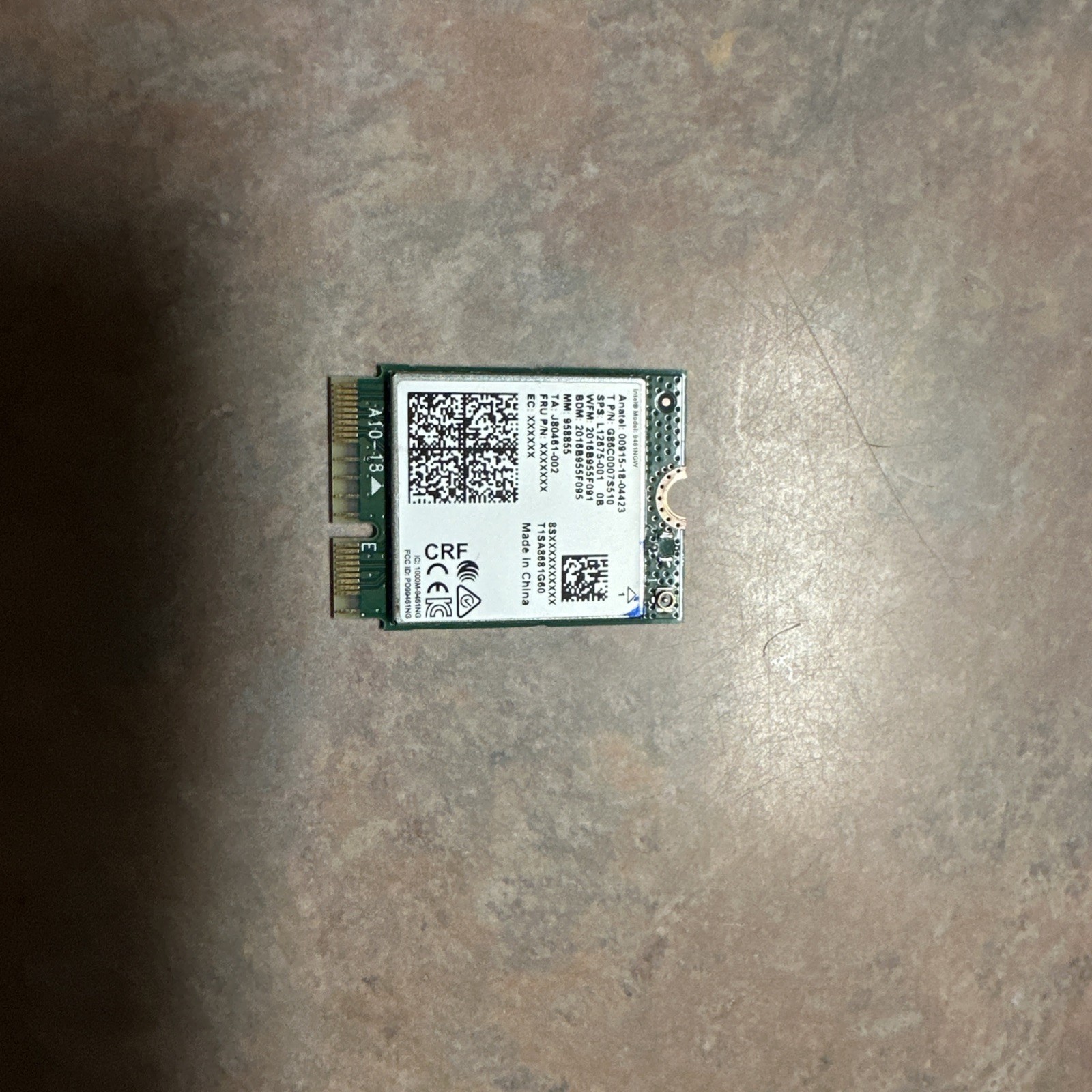 Intel Wi-Fi/Bluetooth ANATEL WLAN WIFI for laptops 00915-18-04423