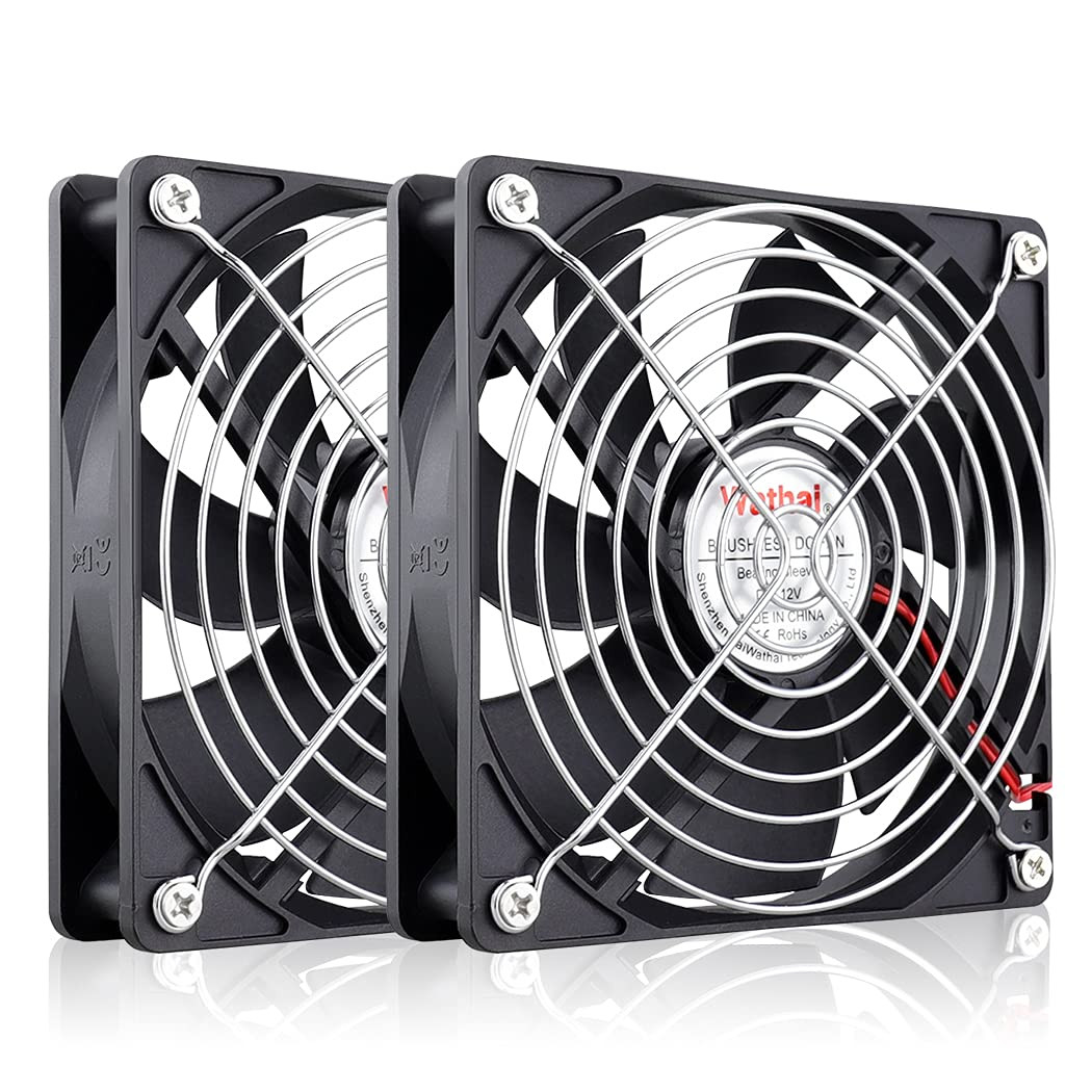 120Mm X 25Mm 12V Computer Case Cooling Fan 12 Volt 2Pin DC Fan 2Pack | High Spee