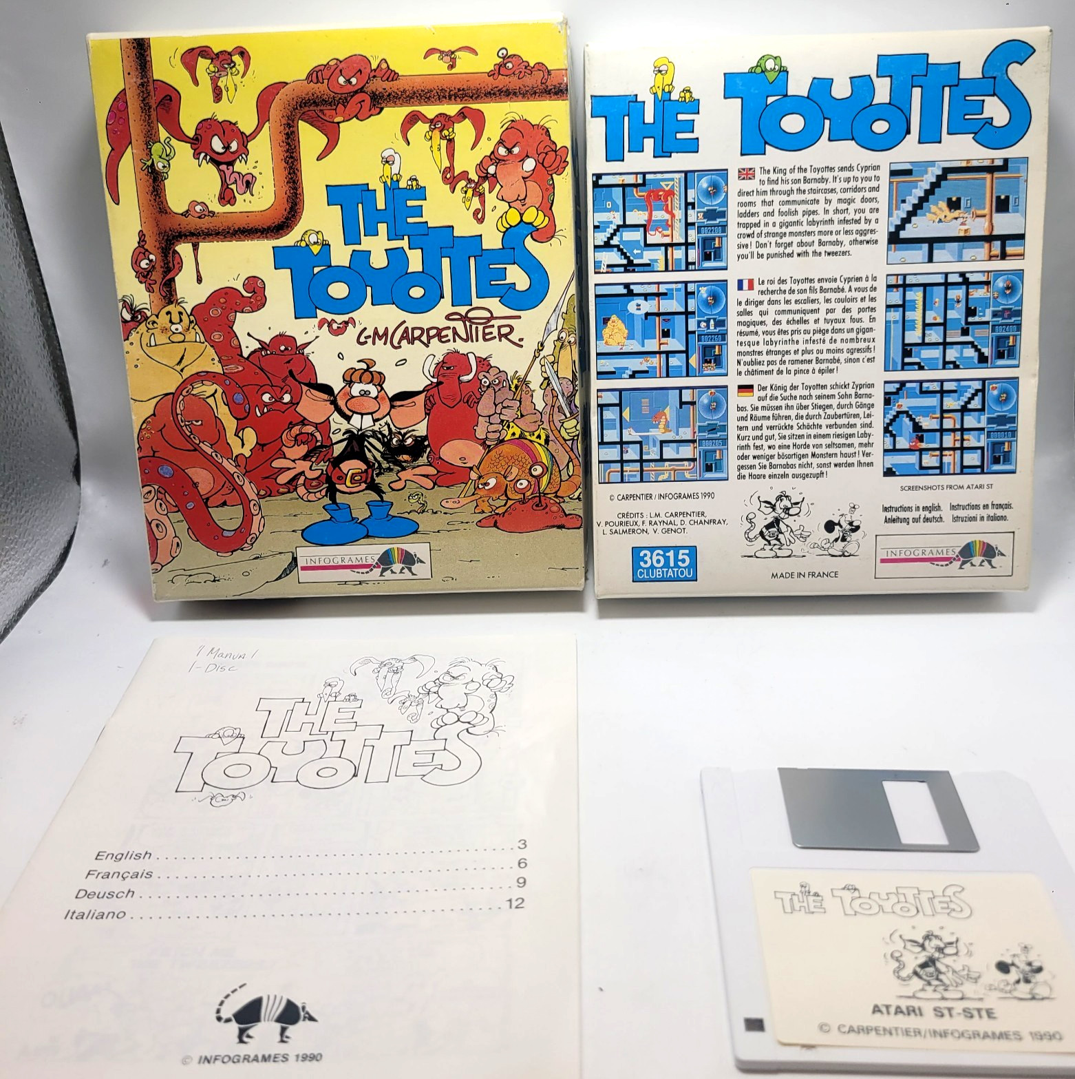 The Toyottes Atari ST Game by Infogrames - CIB Complete in Box