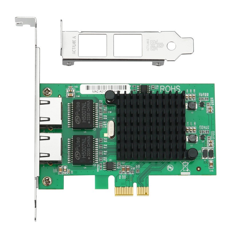 Intel 82576EB Dual Port Gigabit PCIe Server Adapter, 2x RJ45 10/100/1000Mbps PCI