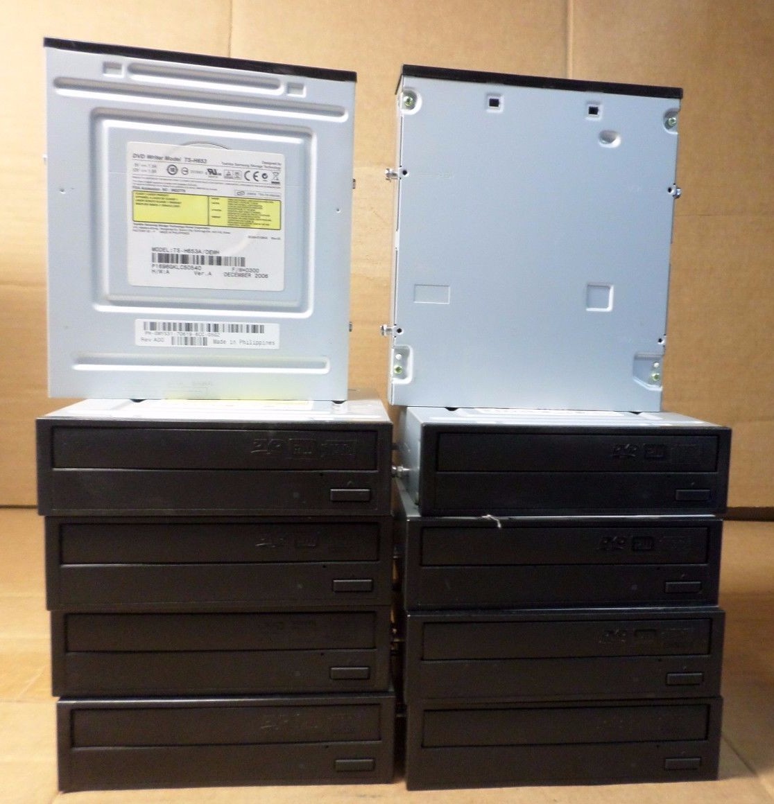 LOT OF 10 Samsung TS-H653 16X DVD+-RW SATA Burner Drive Black Dell Optiplex