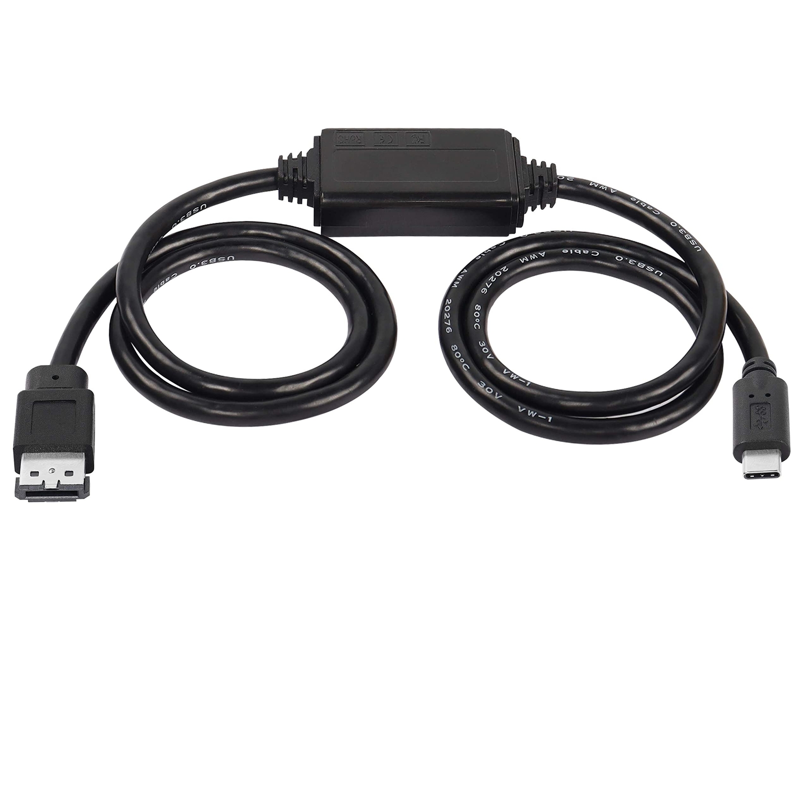 USB-C to eSATA Cable Adapter 5Gbps 3FT Converter for HDD SSD ODD PC Laptop