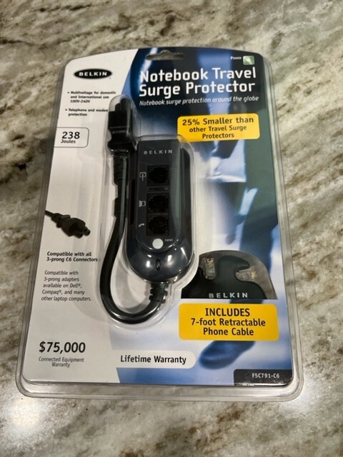 Belkin Notebook Travel Surge Protector NEW In Package F5C791 C6