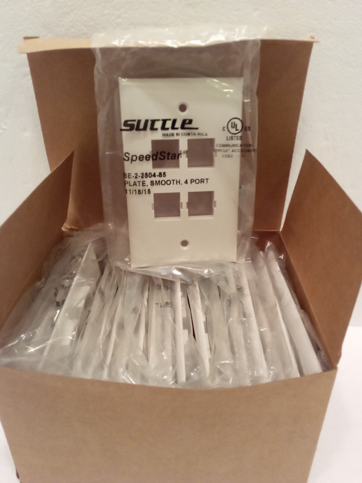 20 SUTTLE SPEEDSTAR SE-2-2504-85 PLATE SMOOTH 4 PORT WHITE 