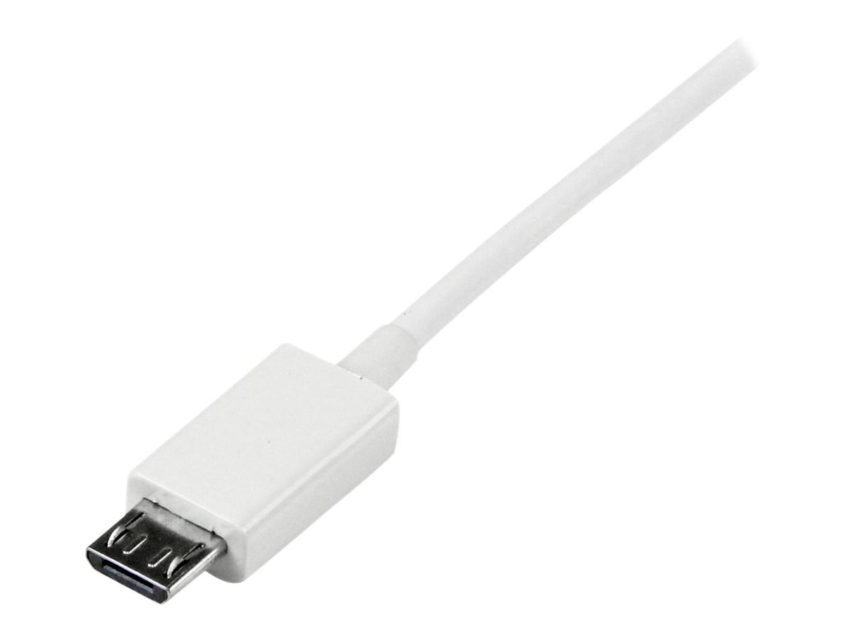 StarTechcom White Micro USB Cable to B Digital Cable/Data USBPAUB50CMW