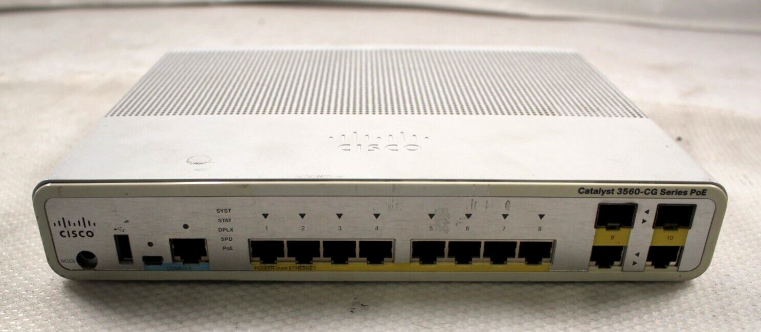 Cisco Catalyst 3560-CG Series WS-C3560CG-8PC-S PoE Switch