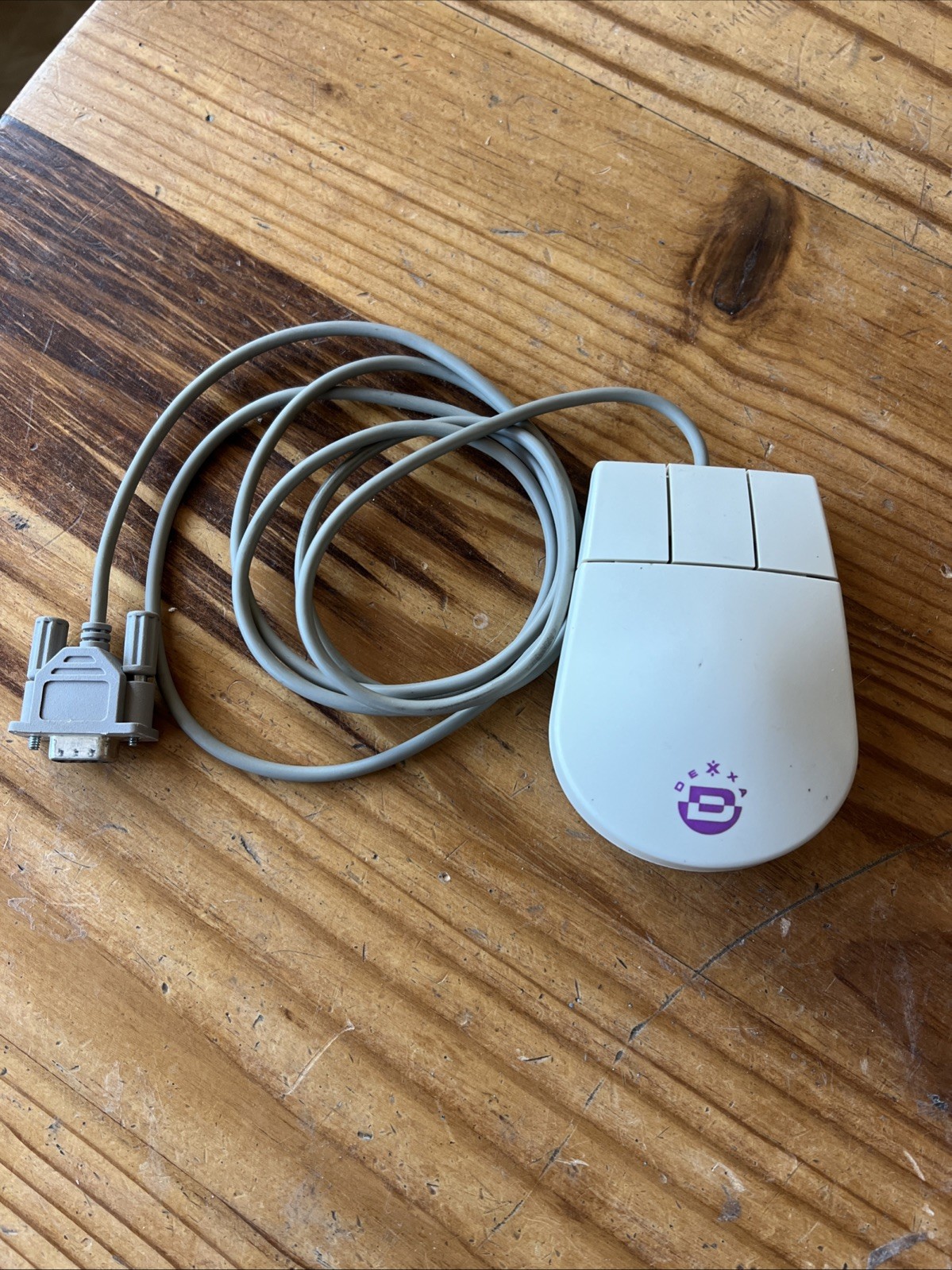 Vintage Dexxa Computer Mouse 9 Pin Connector 3 button Untested