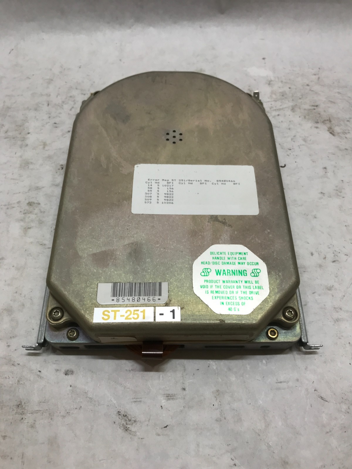 Vintage Seagate ST-251-1 MFM Vintage Hard Drive 42.8 MB HDD Tested & Works _ DW