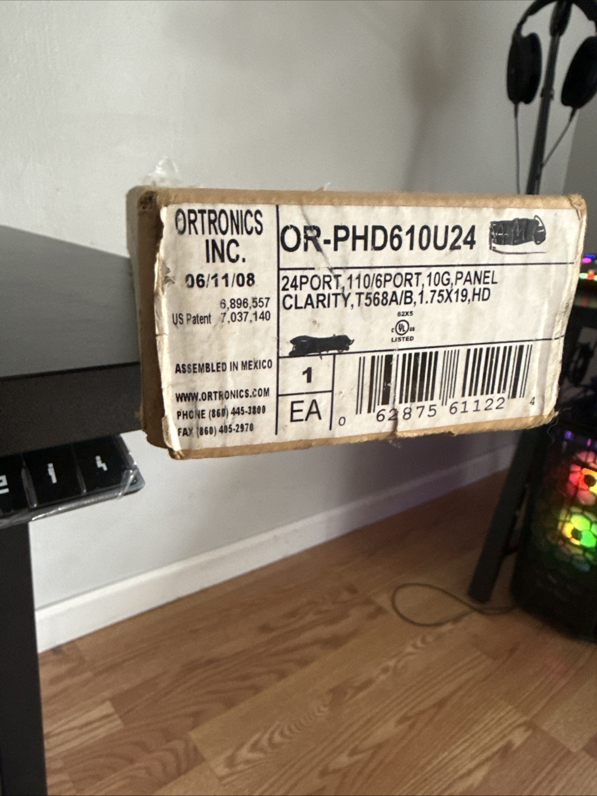Ortronics OR-PHD610U24 Clarity Cat6A 24-Port Patch Panel 1U Rack Mount