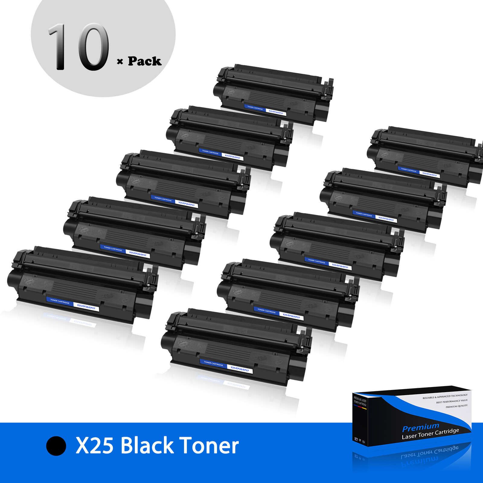 10PK X25 Toner Cartridge for Canon X-25 ImageClass MF3110 MF3240 MF5500 MF5770