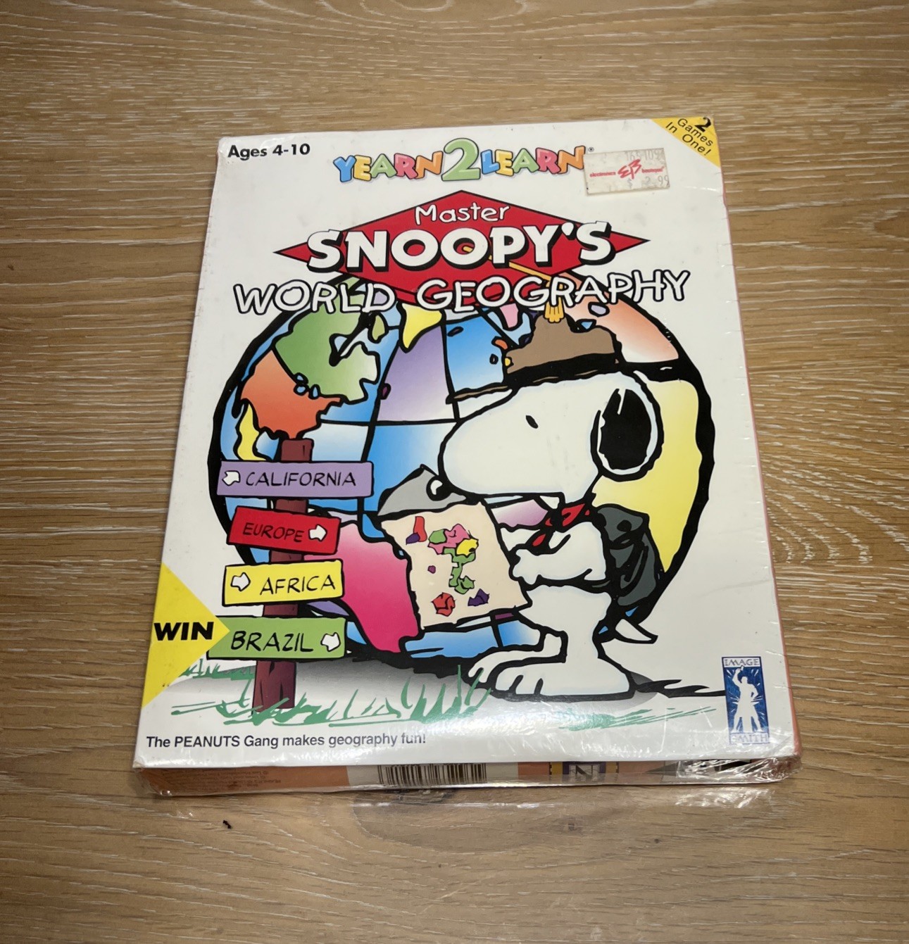 1995 Rare PEANUTS Snoopy Yearn 2 Learn Master Snoopy's World Geography SEALED