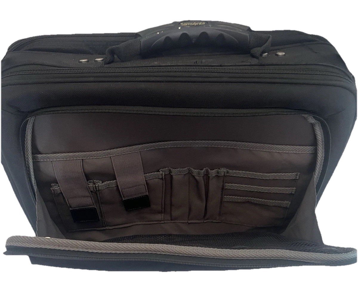 Samsonite Computer Briefcase, Laptop Soft Shell Black with Shoulder Strap
