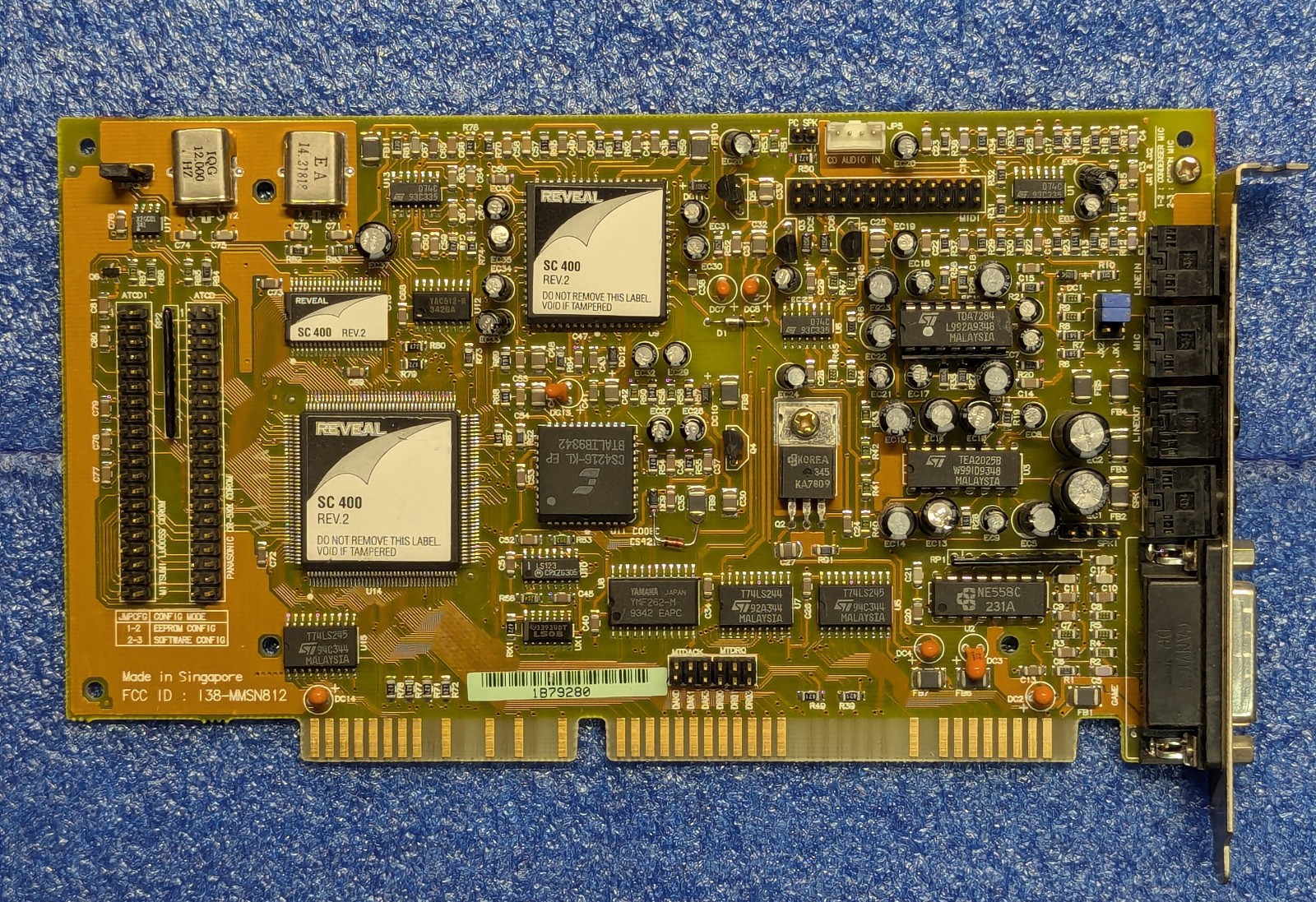 Reveal SC 400 Rev.2 ISA Sound Audio Card  DOS Vintage Gaming