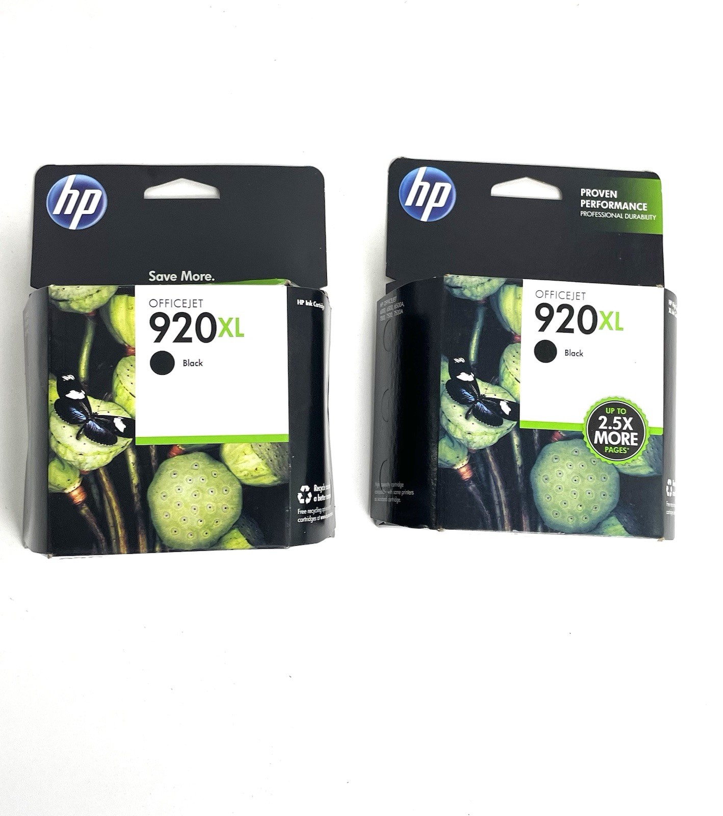Genuine HP 920XL BLACK 2 Pack High Yield Ink Cartridges SEALED Exp 2012 & 2016