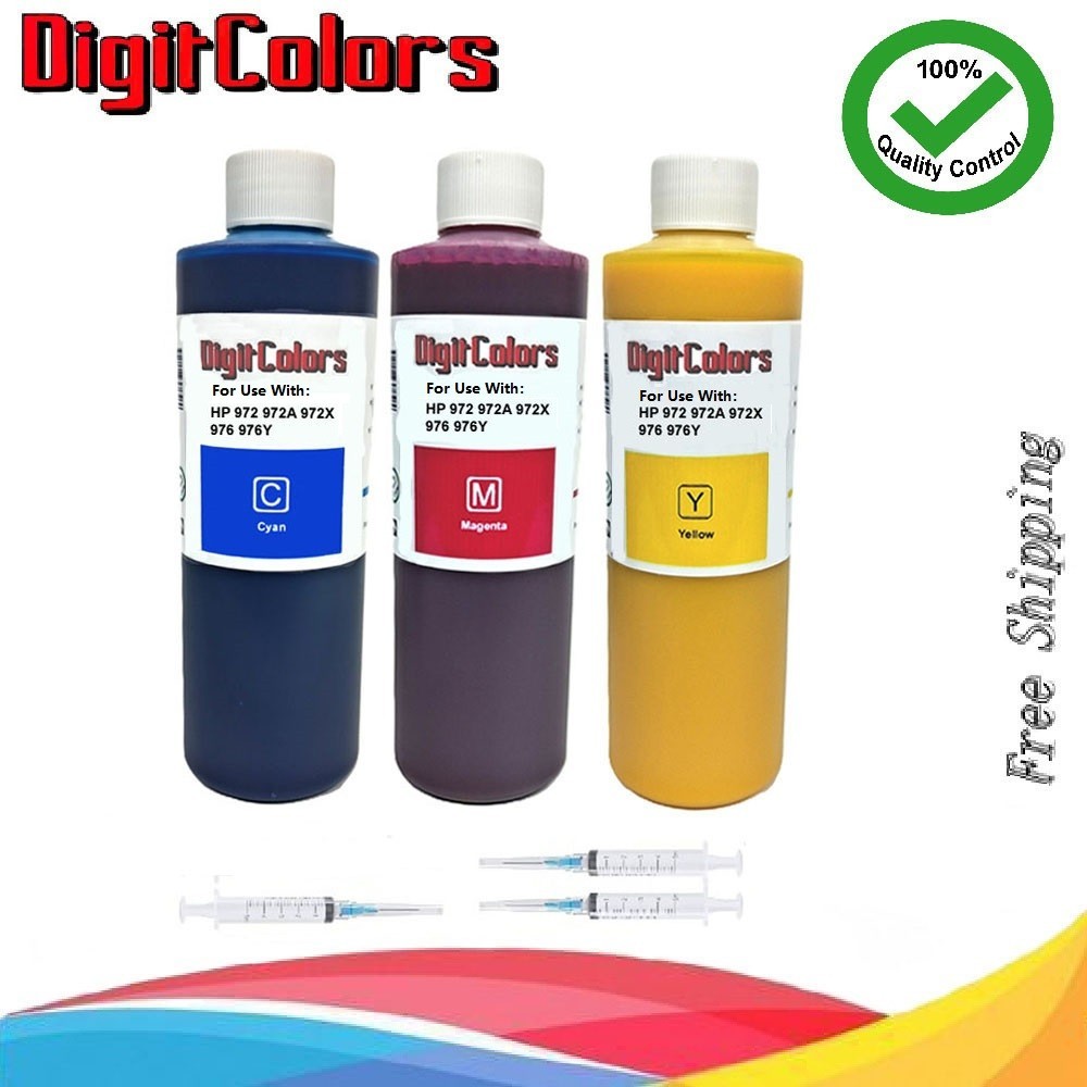 Ink Refill Kit Pigment Ink for HP 972 972A 972X  976 976Y Premium Ink 3x250ml