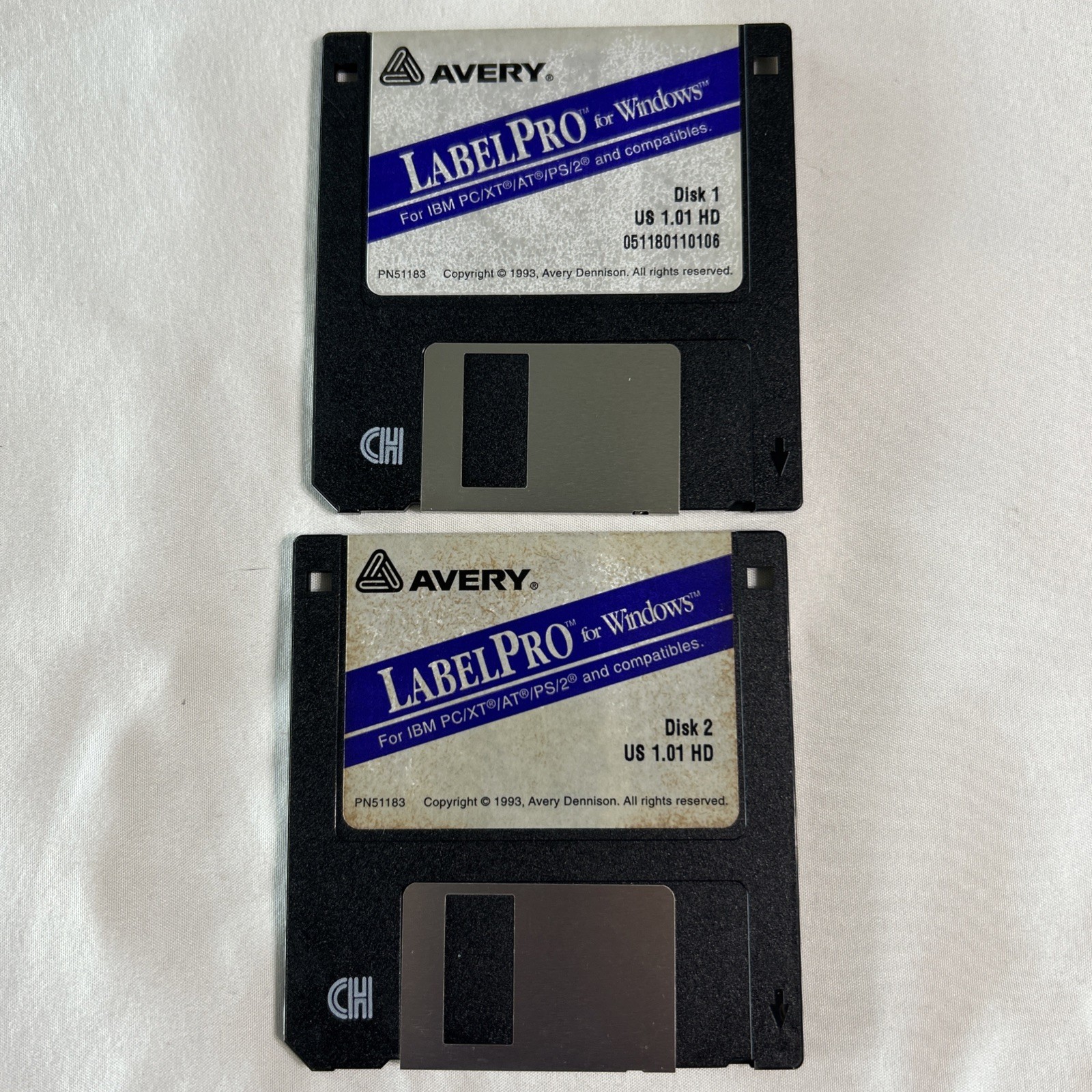 Avery Label Pro for Windows v1.01 – 3.5” Floppy Disk Set (2 Disks) – Vintage