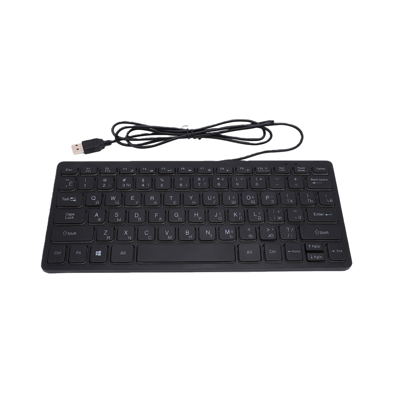 Russian Keyboard 78 Keys RGB Keyboard USB Wired Keyboard Slim Computer Keyboard