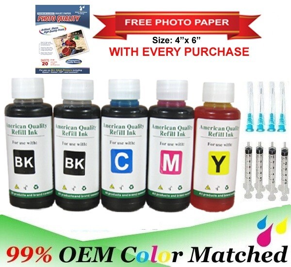 500ml 4 color bulk refill ink for hp dell canon brother lexmark printers