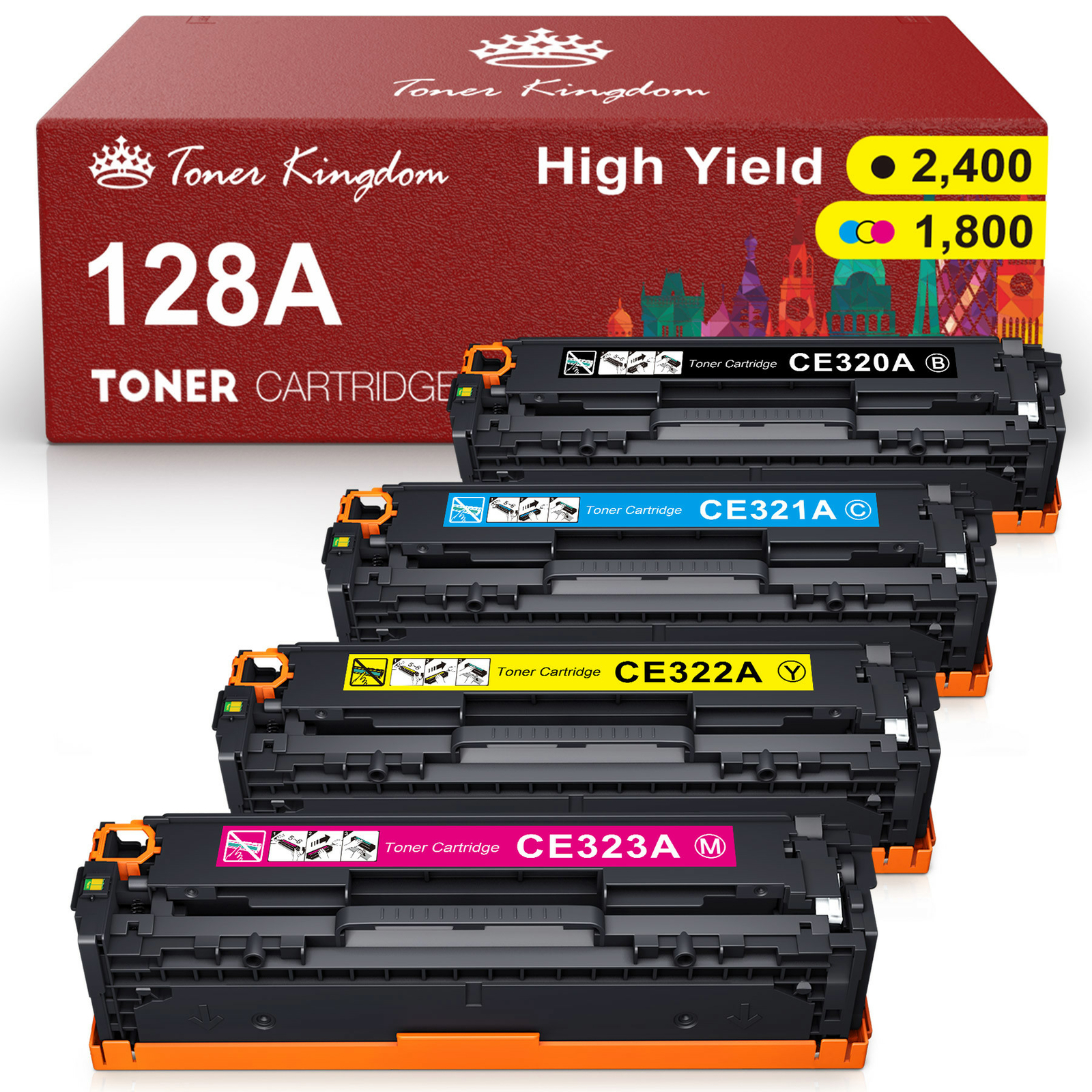 4 PK Toner Cartridge Black Color Set For Canon 116 imageClass MF8050cn MF8080cw