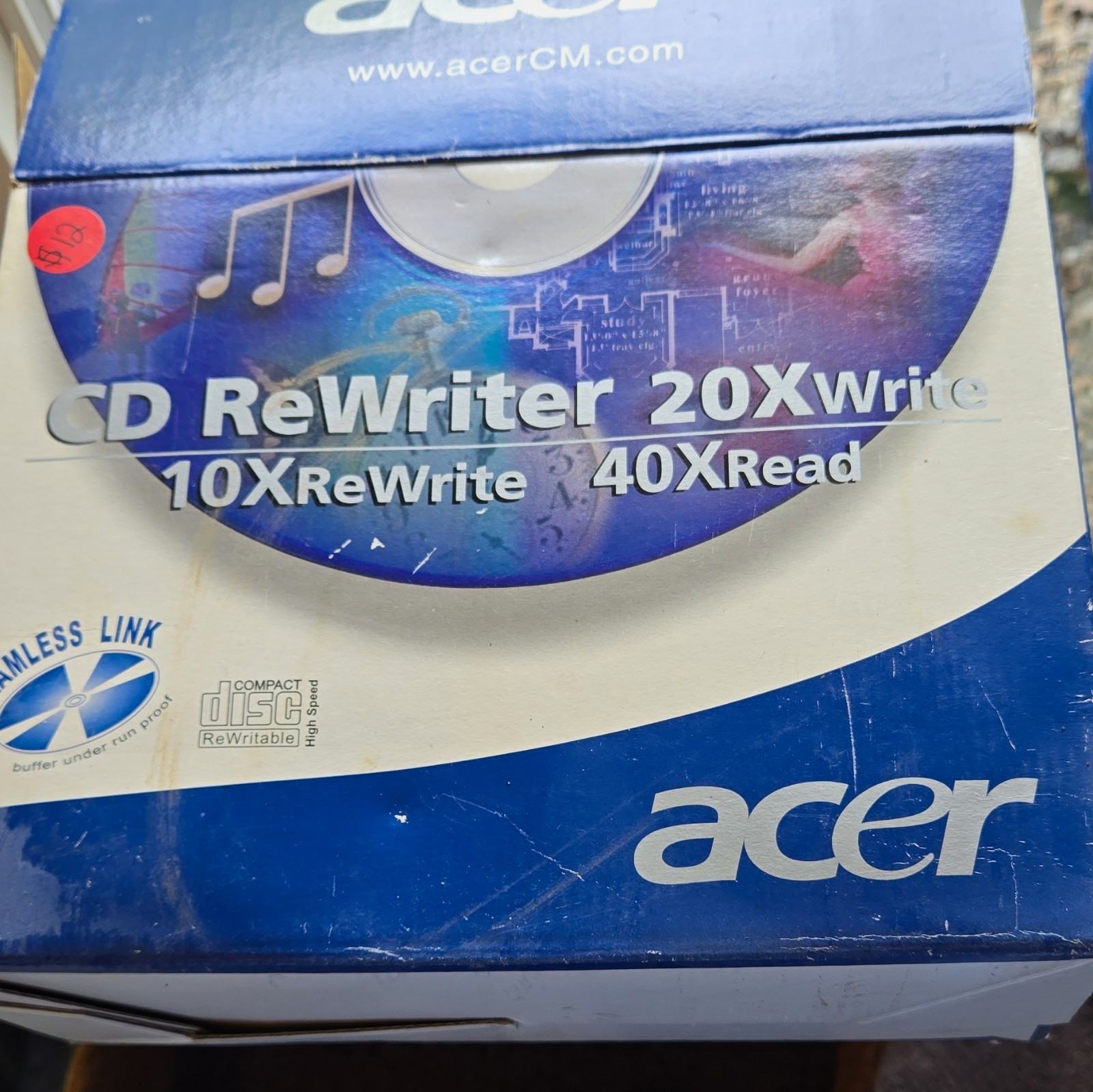 Acer 5.25" Internal IDE CD-R/RW Drive 20x Write 40x Read 10X010A APPEARS NEW