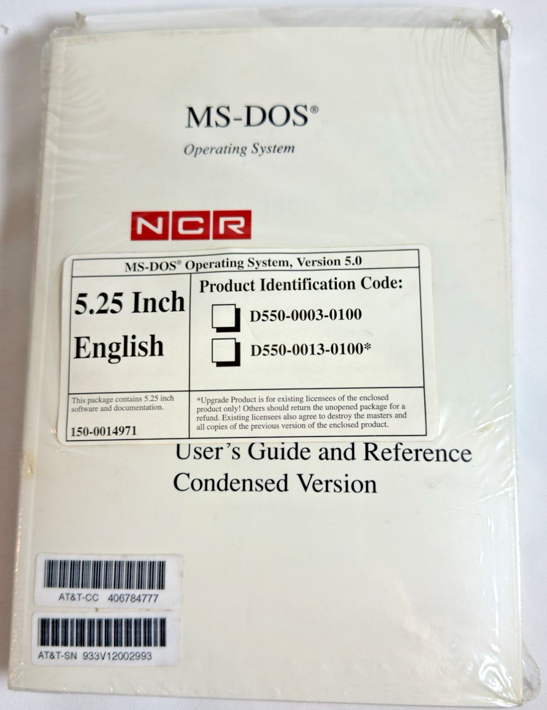 NCR Microsoft MS-DOS 5.0, 5.25" Floppy Disks and Guide Books- Brand New Sealed