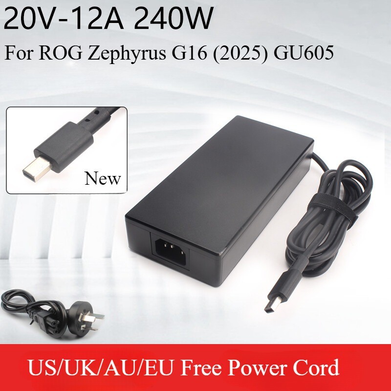 ROG Zephyrus G16 GU605MY-QR118X Adapter For Genuine ASUS 240W ADP-240EB B Charge