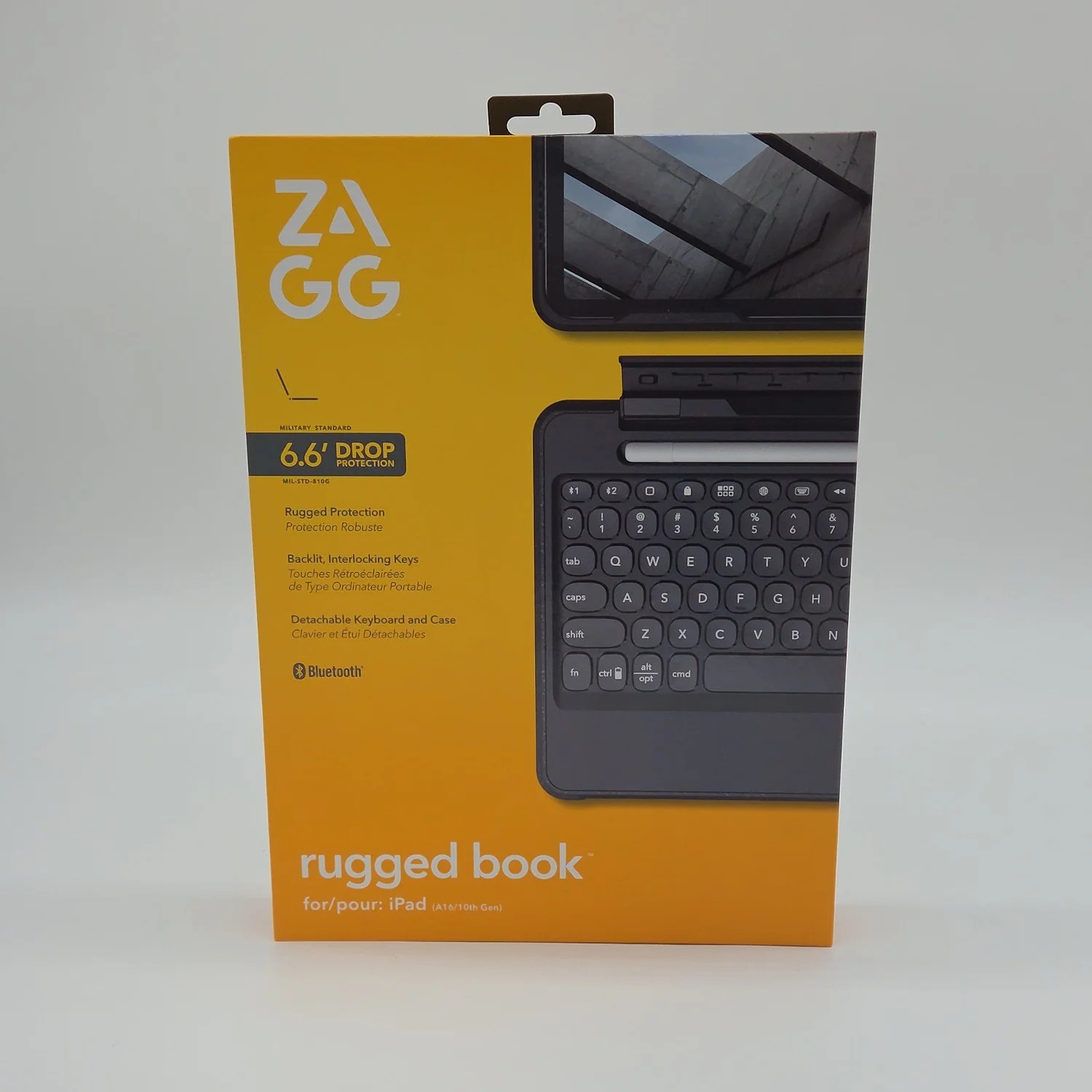 New ZAGG Rugged Book ZKB109RBB35 Black Wireless For iPad 10th Gen