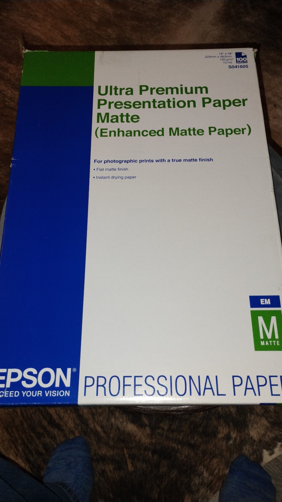 Epson Ultra Premium Presentation Matte Paper 13x19 192g/M² Open Box 75 Sheets 
