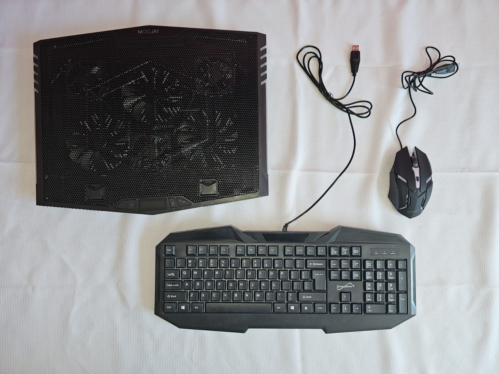 Moojay C52 Gaming Cooler & Pro Havit Wired Keyboard w. Mouse - Open Box, Tested