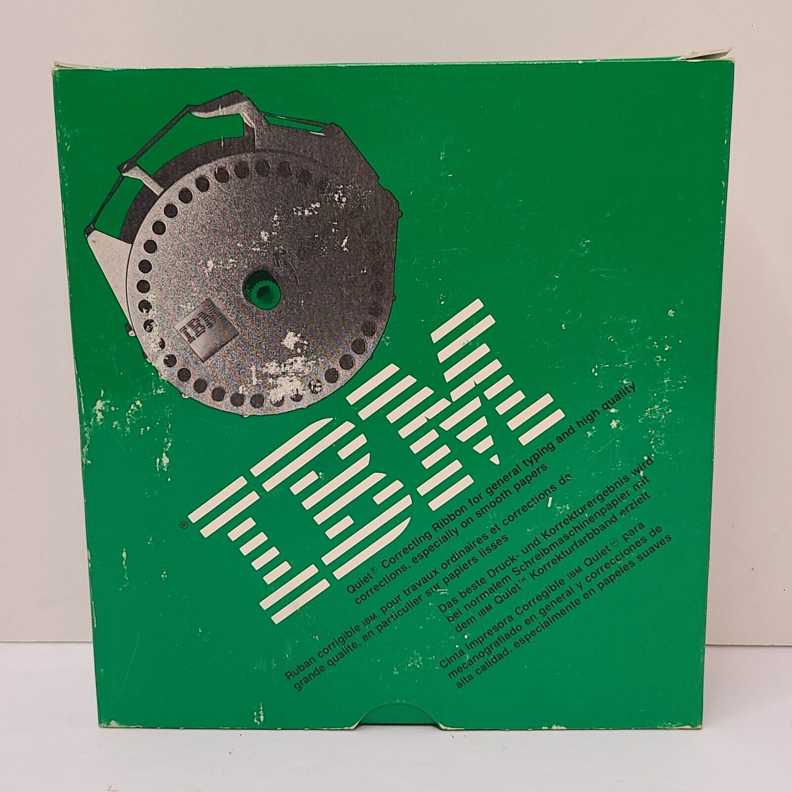 Vintage IBM 1299602 Quiet Correcting Typewriter Ribbon Black New Green Box NOS