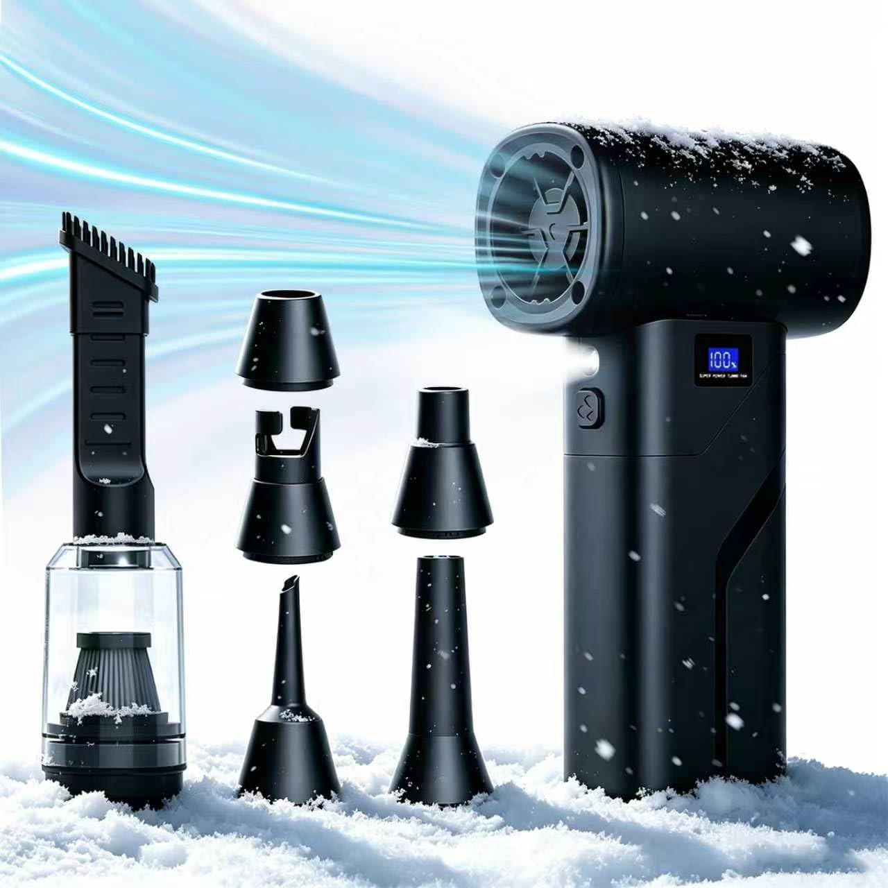 2-In-1 Vacuum and Blower, 110,000 RPM Compressed Air Duster, 160G Powerful Jet D