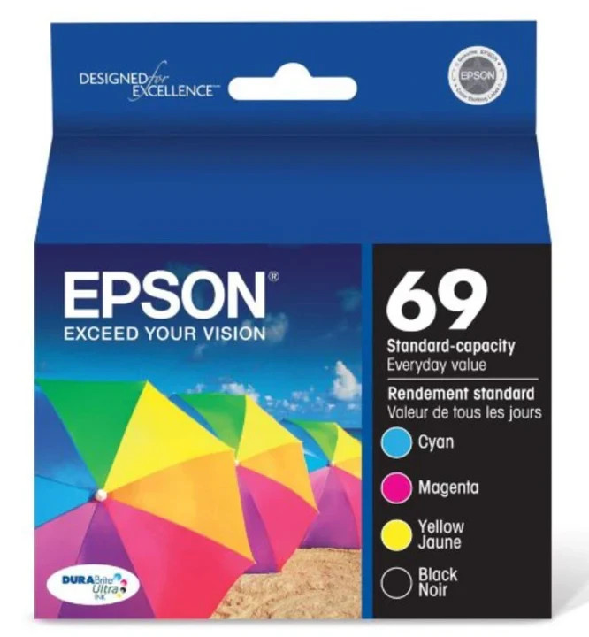 Genuine Epson 125 Black Ink 2 Pack DuraBrite Ultra Ink Expires 02/2027 - 2 Pack