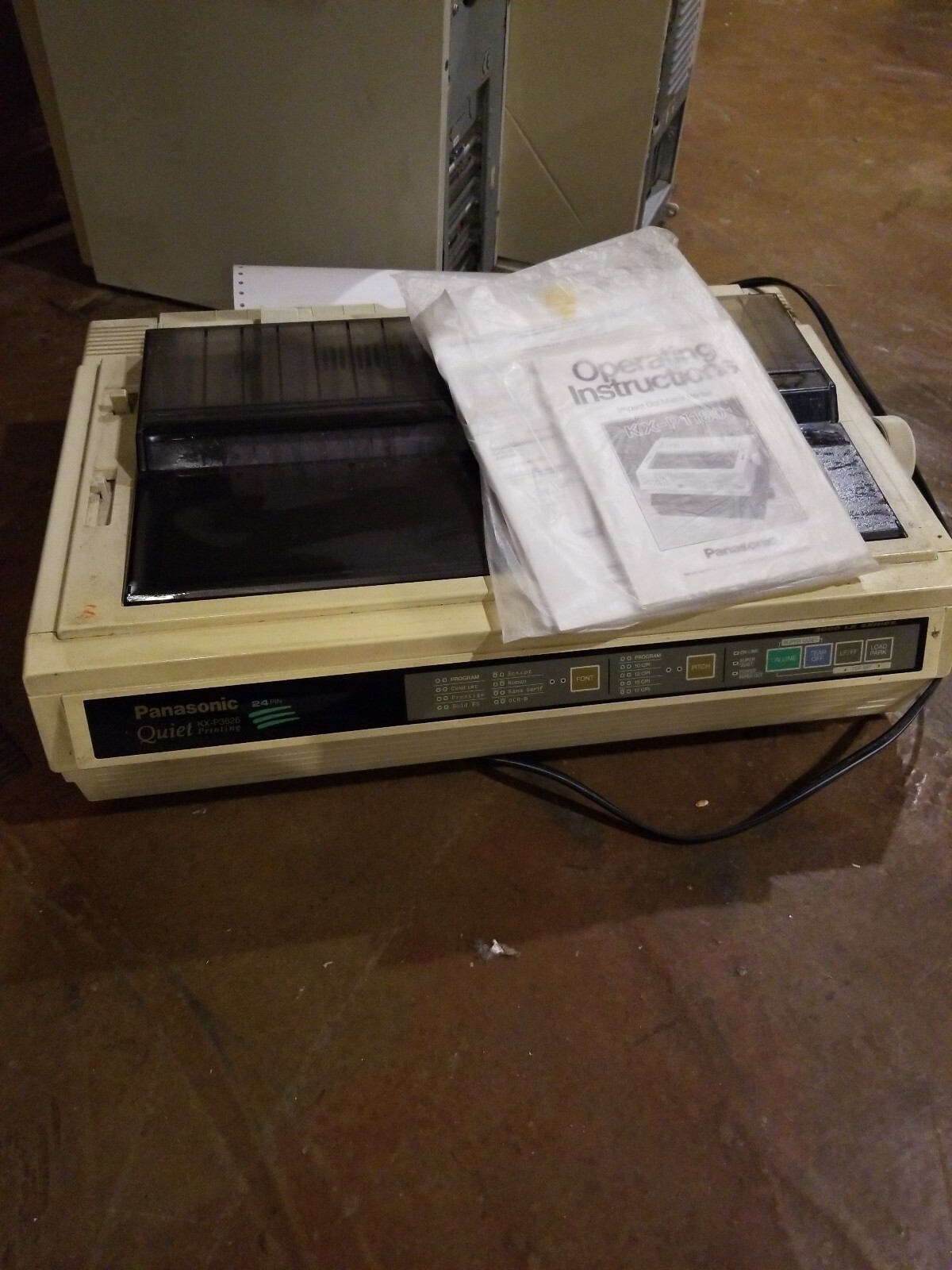 PANASONIC VINTAGE COMPUTER PRINTER DOT-MATRIX KX-P1180 1990  & new Ink 
