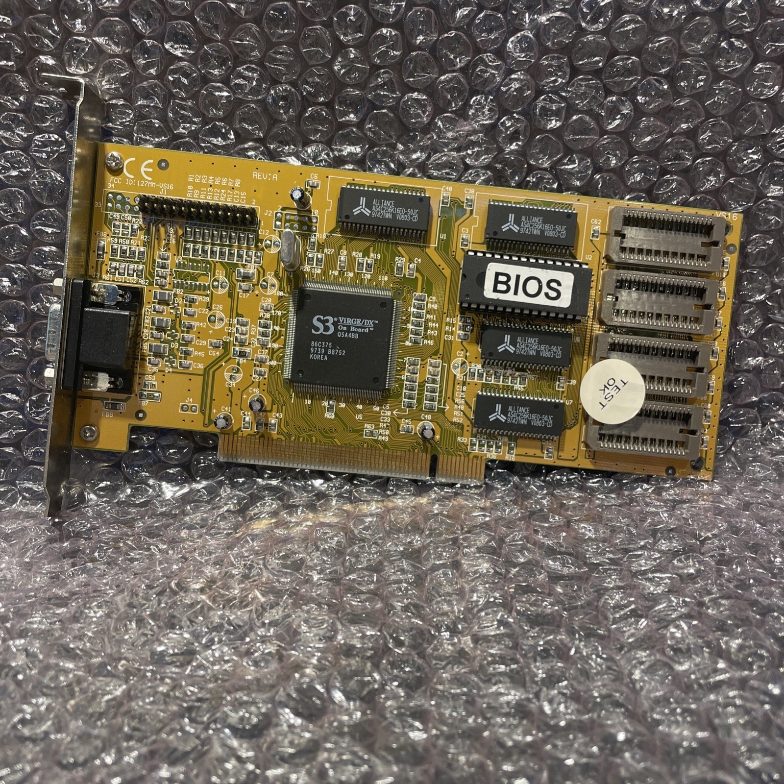 PCI Graphics Card S3 VIRGE/DX PCI Card VS16 Vintage PC graphics VS17-AVBG/2MB