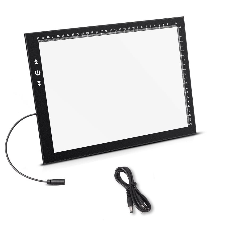 A4 LED Artist tracing Light Box Copy Table, Adjustable High Brightness Light Pad