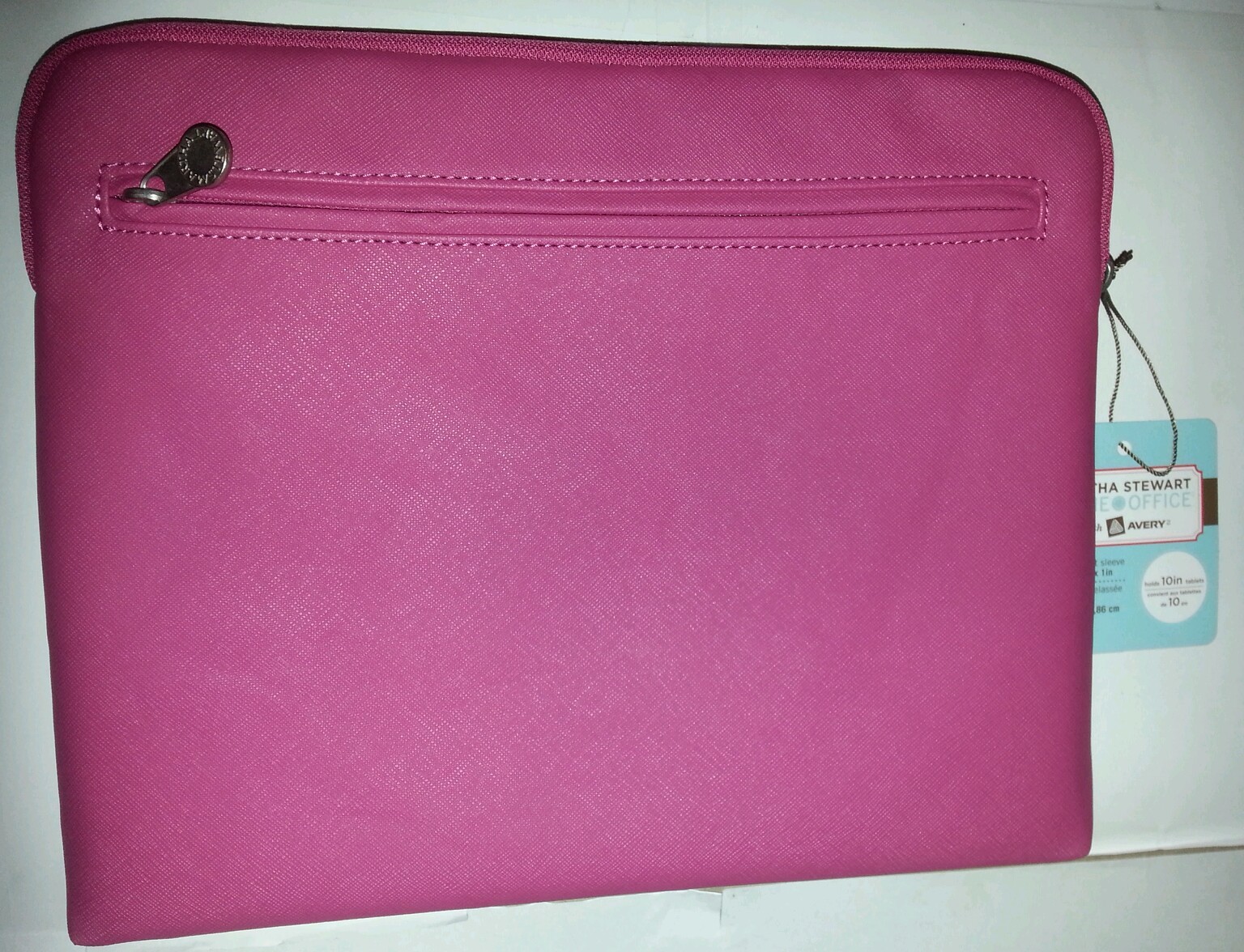 Martha Stewart Padded 10" Tablet Sleeve Pink Raspberry 11.25 x 9 x 1 Home Office
