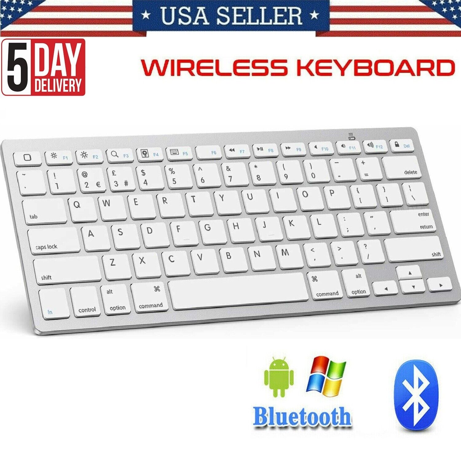 Ultra Slim Wireless Bluetooth 3.0 Keyboard For iMac iPad Android Phone Tablet PC