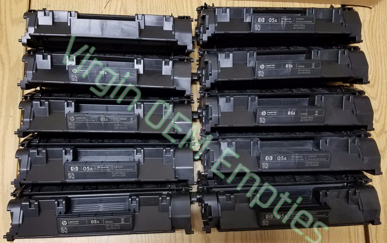 10 Virgin Genuine Empty HP 05A Laser Toner Cartridges  CE505A