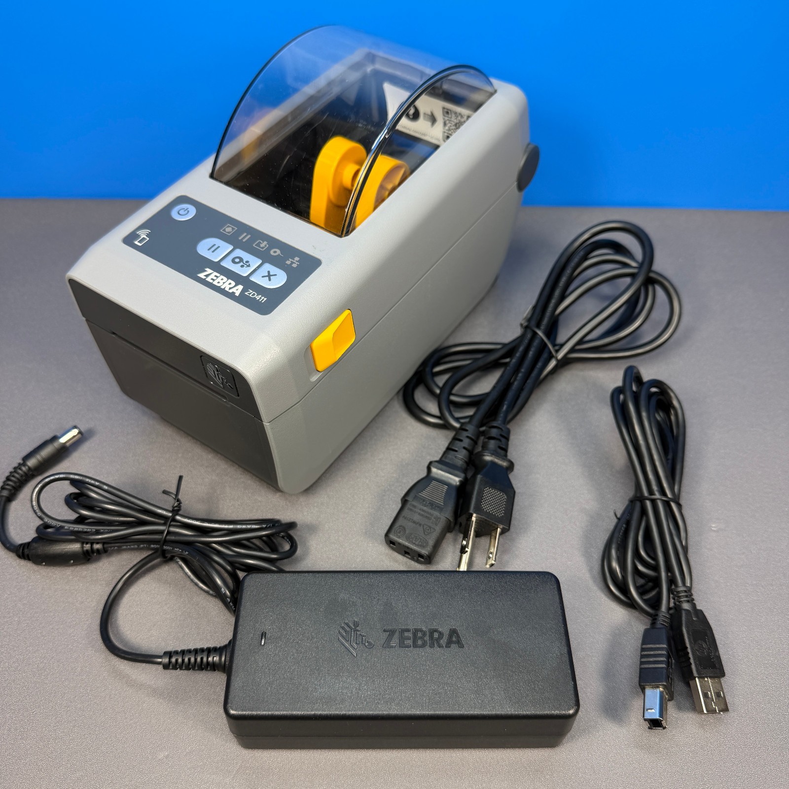 ZEBRA ZD411 DIRECT THERMAL PRINTER BARCODE LABEL RECEIPT USB 203 DPI